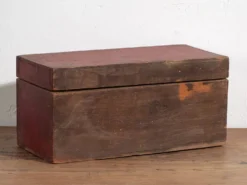 Petit coffre ancien à motifs floraux (vers 1900) #19