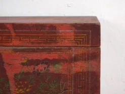 Petit coffre ancien à motifs floraux (vers 1900) #19