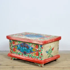 petit coffre d'art populaire, vers 1950