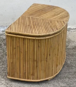 Petit coffre rotin vintage 1960