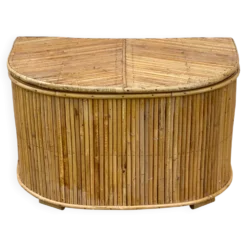 Petit coffre rotin vintage 1960