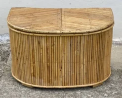Petit coffre rotin vintage 1960