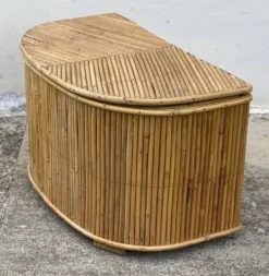 Petit coffre rotin vintage 1960