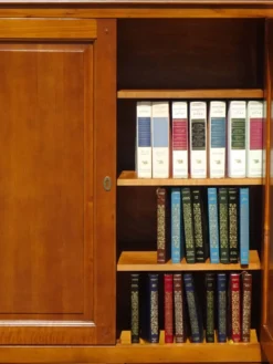 Petite armoire bibliothèque en merisier style Louis Philippe