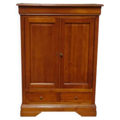 Petite armoire bibliothèque en merisier style Louis Philippe
