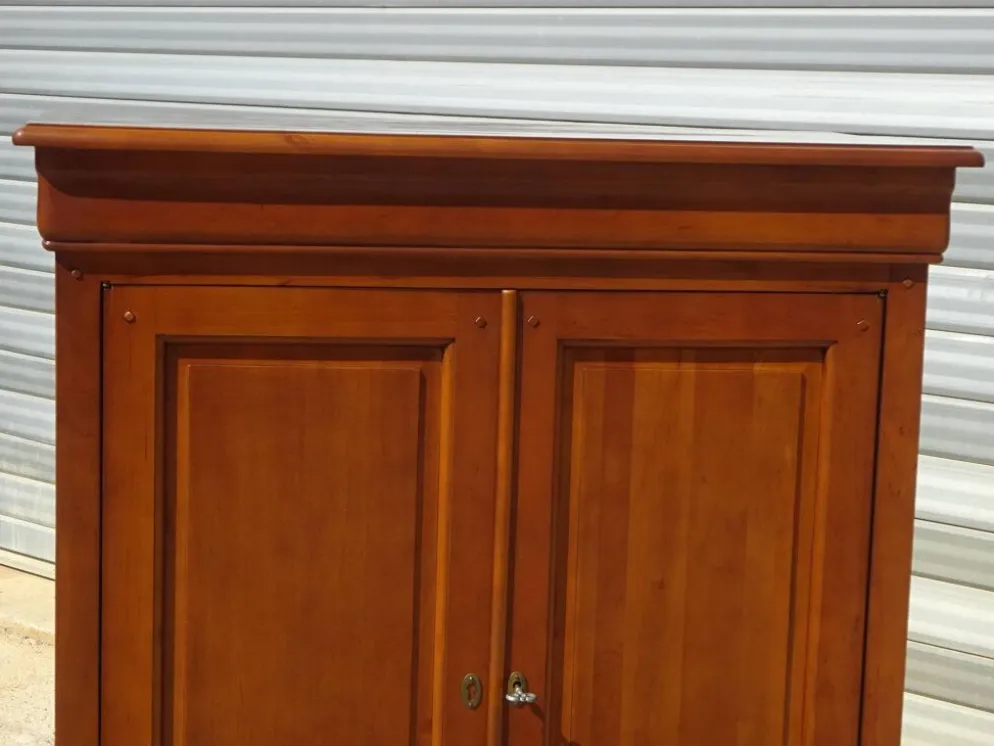 Petite armoire bibliothèque en merisier style Louis Philippe