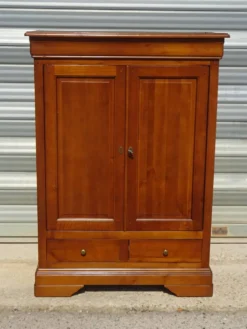 Petite armoire bibliothèque en merisier style Louis Philippe
