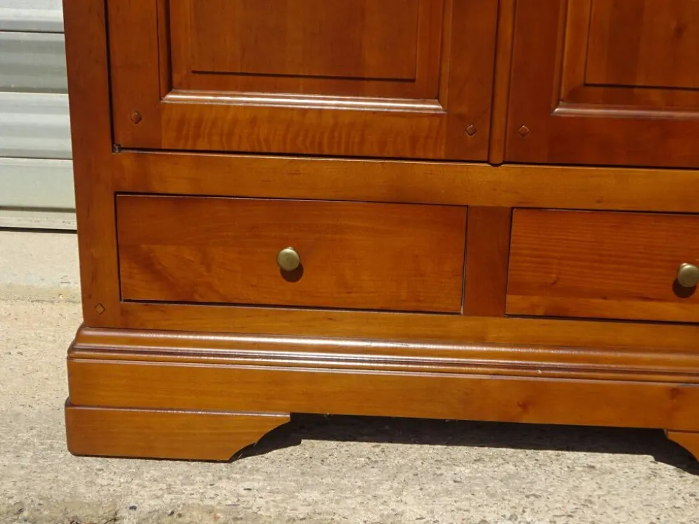 Petite armoire bibliothèque en merisier style Louis Philippe