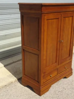 Petite armoire bibliothèque en merisier style Louis Philippe