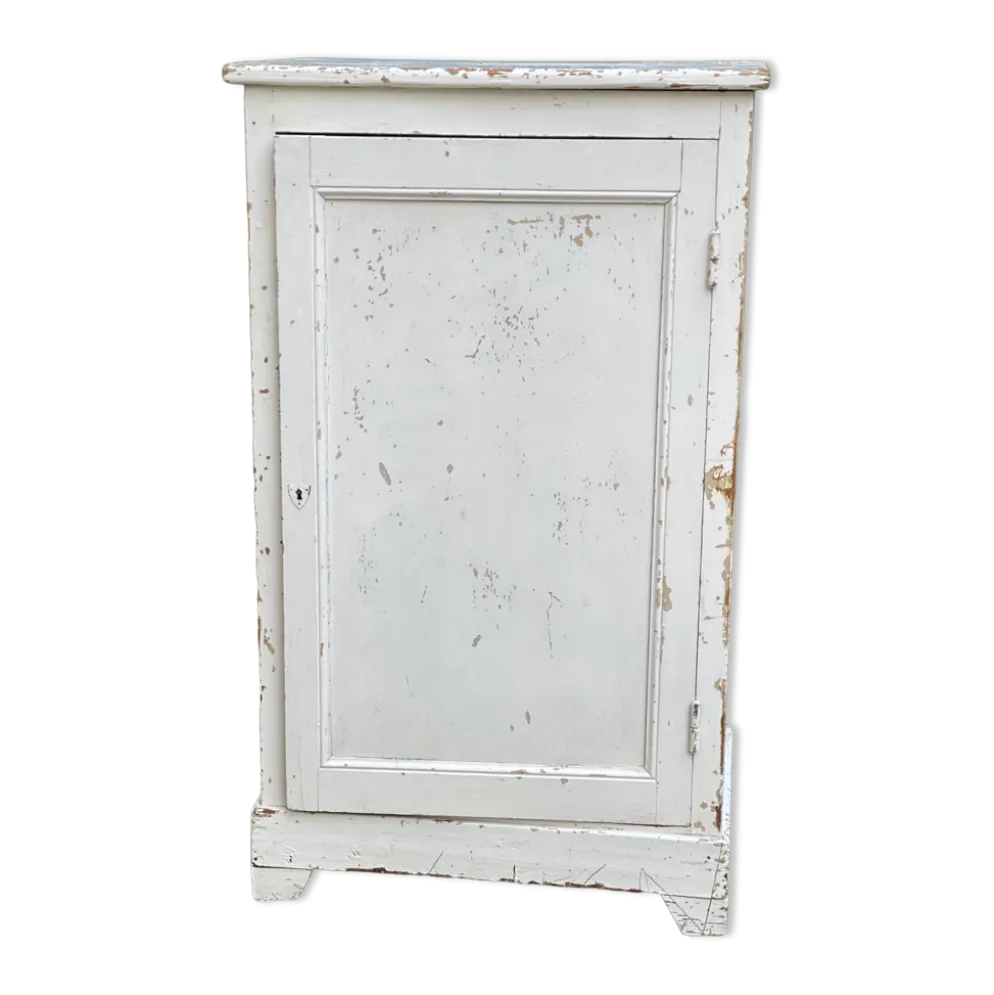 Petite armoire parisienne à 1 porte, confiturier vintage 1930-40