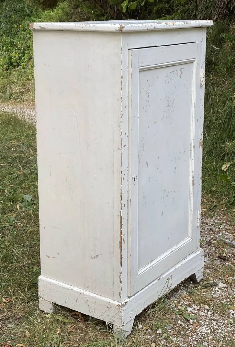 Petite armoire parisienne à 1 porte, confiturier vintage 1930-40