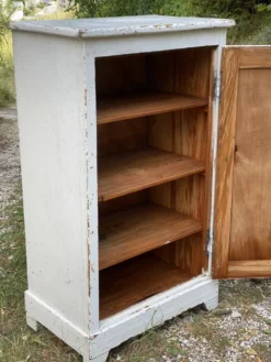 Petite armoire parisienne à 1 porte, confiturier vintage 1930-40