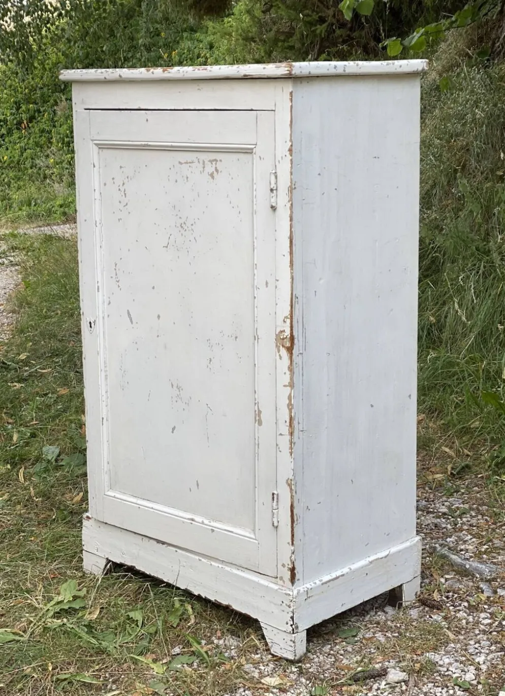 Petite armoire parisienne à 1 porte, confiturier vintage 1930-40