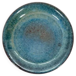 Petite assiette bleue en céramique Signée JYL - Jean Yves Lemonnier