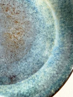 Petite assiette bleue en céramique Signée JYL - Jean Yves Lemonnier
