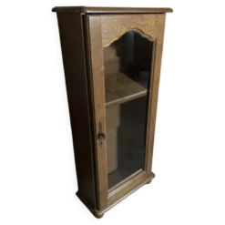 Petite bibliothèque bois vitrée
