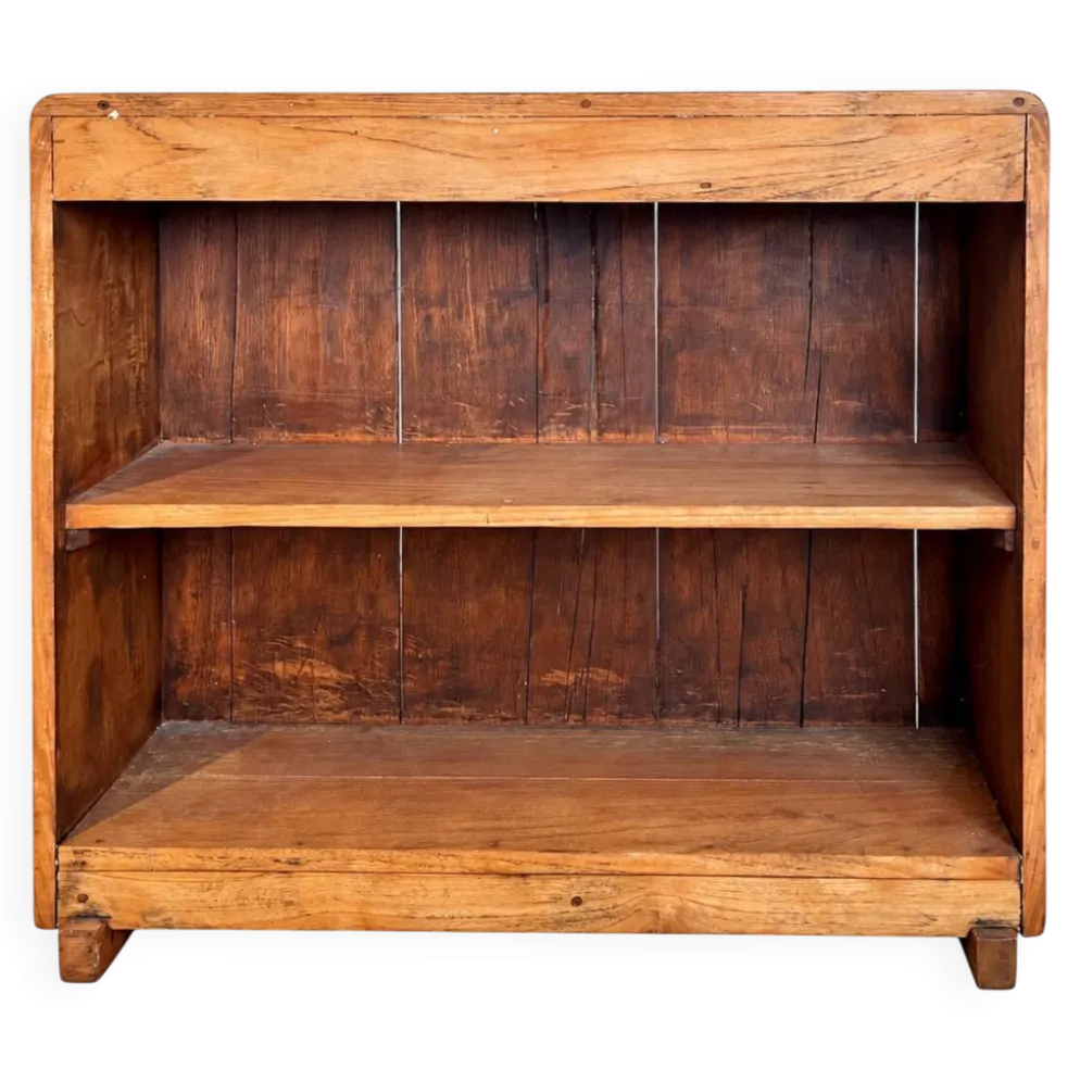 Petite bibliothèque en bois vintage / Étagère ouverte