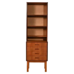 Petite bibliothèque en teck scandinave, années 1960