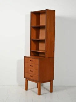 Petite bibliothèque en teck scandinave, années 1960