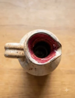 Petite carafe / pichet vintage en grès pyrité moucheté — Céramique d'a