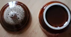 Petite cassolette / Sucrier vintage en grès flammé – Style Revol