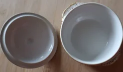 Petite cassolette / Sucrier vintage en grès flammé – Style Revol