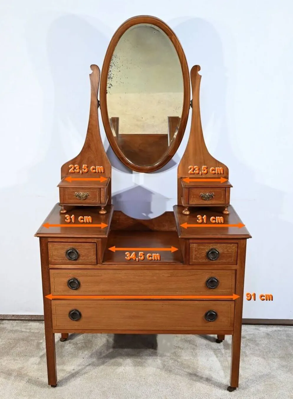 Petite coiffeuse anglaise en acajou – 1920