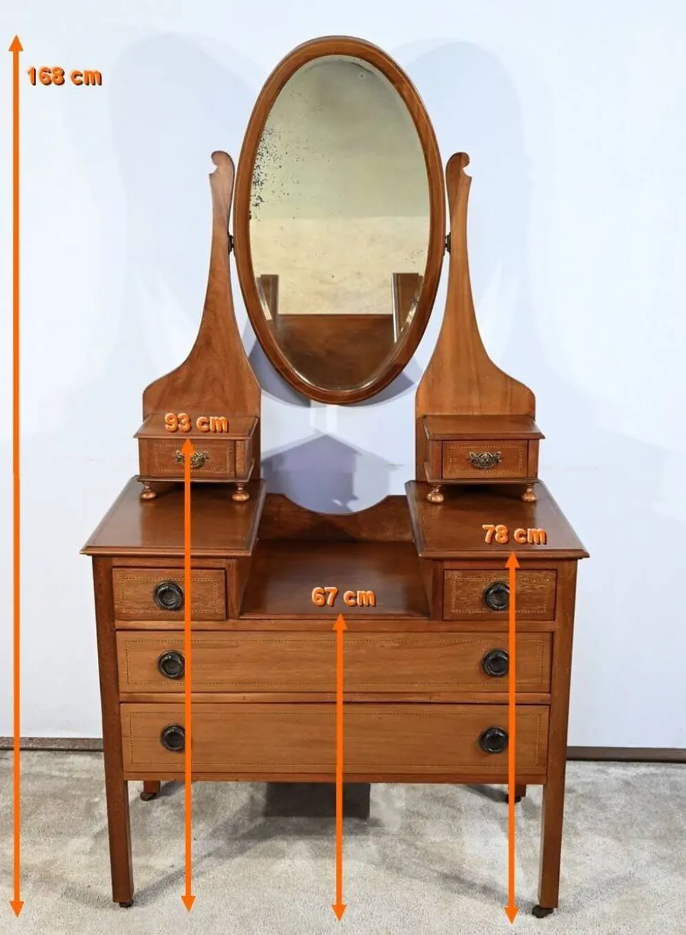 Petite coiffeuse anglaise en acajou – 1920