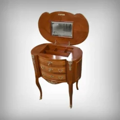 Petite Commode Coiffeuse en Acajou, style Transition – 1940