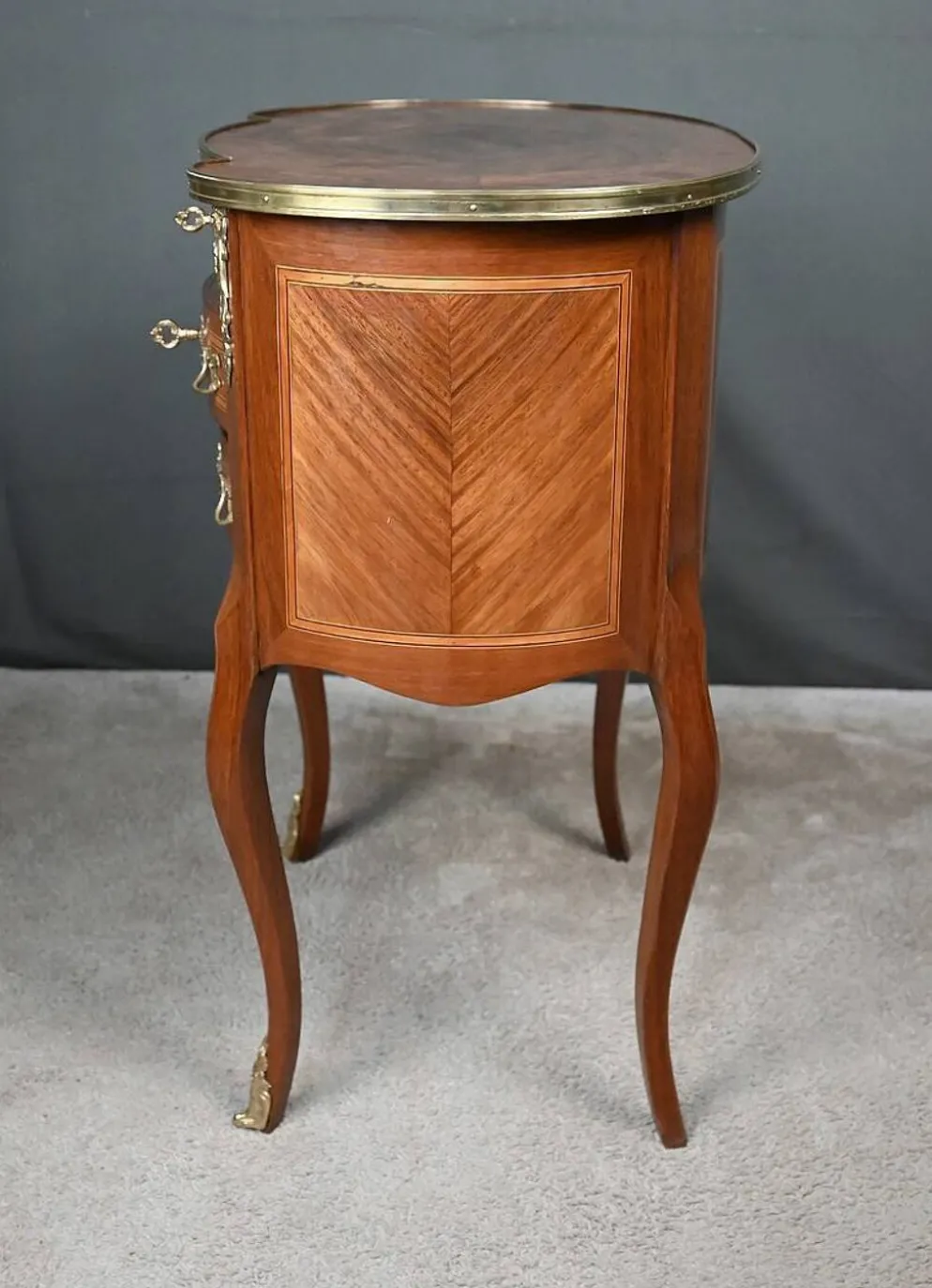 Petite Commode Coiffeuse en Acajou, style Transition – 1940