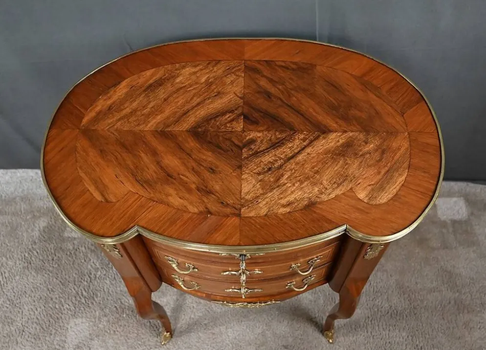 Petite Commode Coiffeuse en Acajou, style Transition – 1940