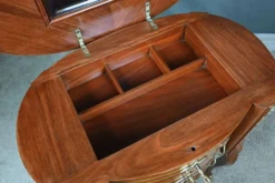 Petite Commode Coiffeuse en Acajou, style Transition – 1940