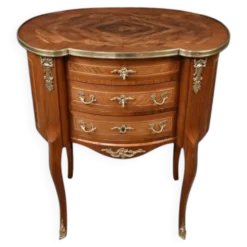 Petite Commode Coiffeuse en Acajou, style Transition – 1940