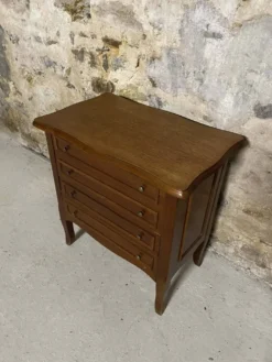 Petite commode en bois 3 tiroirs et plateau ouvrant – meuble d’appoint