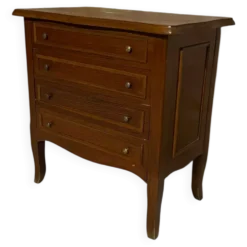Petite commode en bois 3 tiroirs et plateau ouvrant – meuble d’appoint