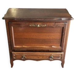 Petite commode en chêne à abattant – Mid-Century