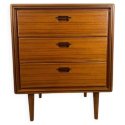 Petite commode en teck à trois tiroirs, Danemark 1960
