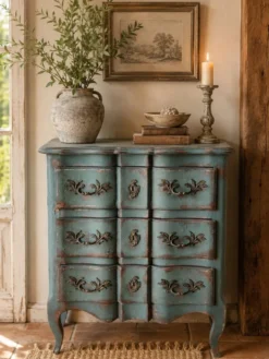 Petite commode patinée