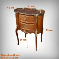 Petite Commode Rognon en Acajou, style Transition – Début XXe