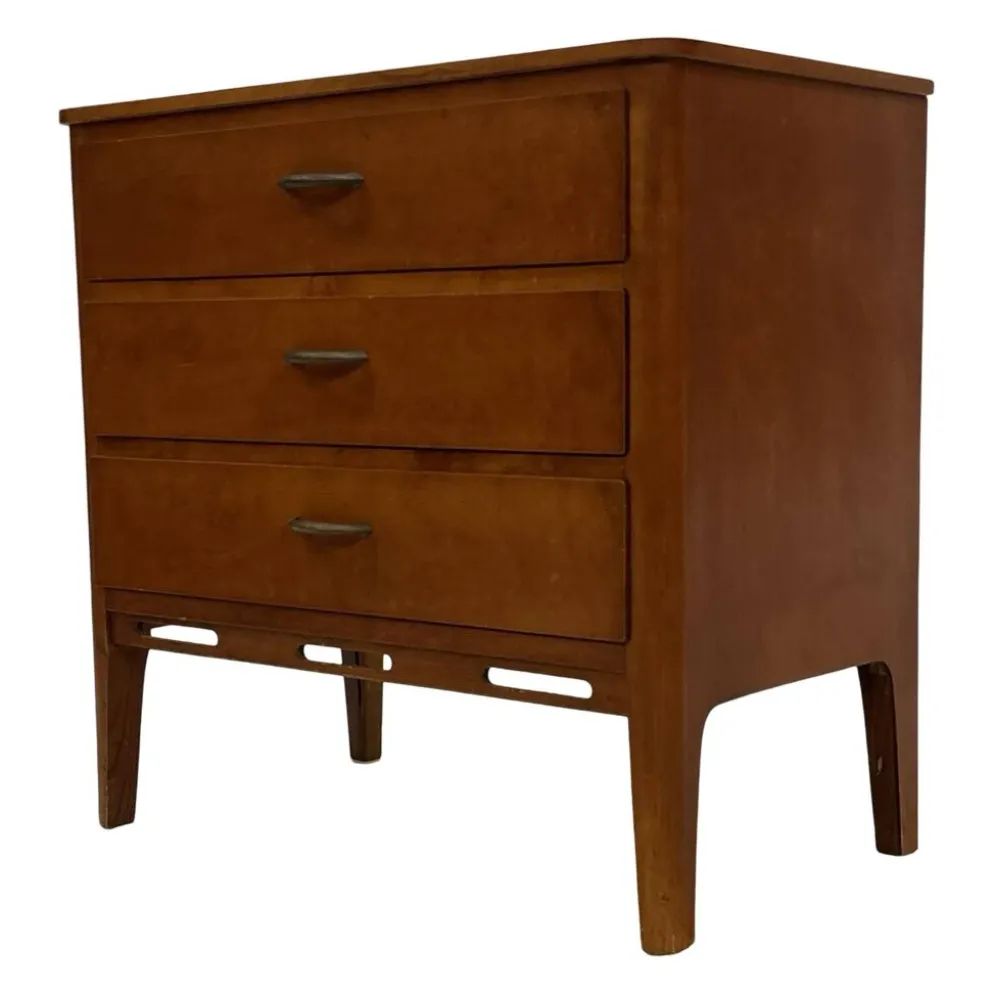 Petite commode vintage des années 1960 en chêne.
