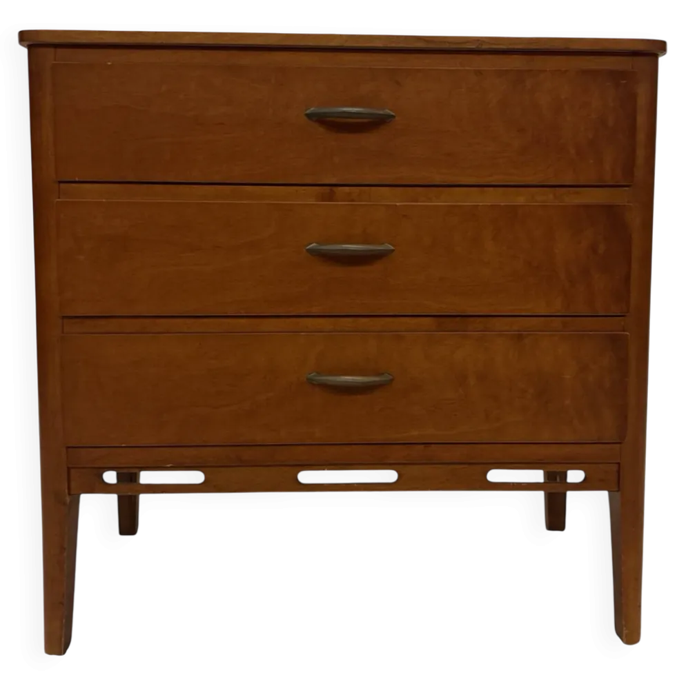 Petite commode vintage des années 1960 en chêne.