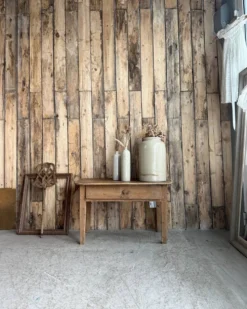 Petite console ou table de chevet en pin massif (rénovée)