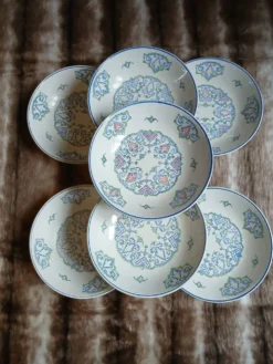 7 petites assiettes creuses Salins France