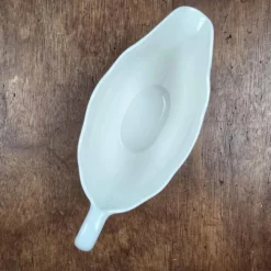 Petite saucière Digoin Bernadette – Faïence ancienne décor bleu campagne