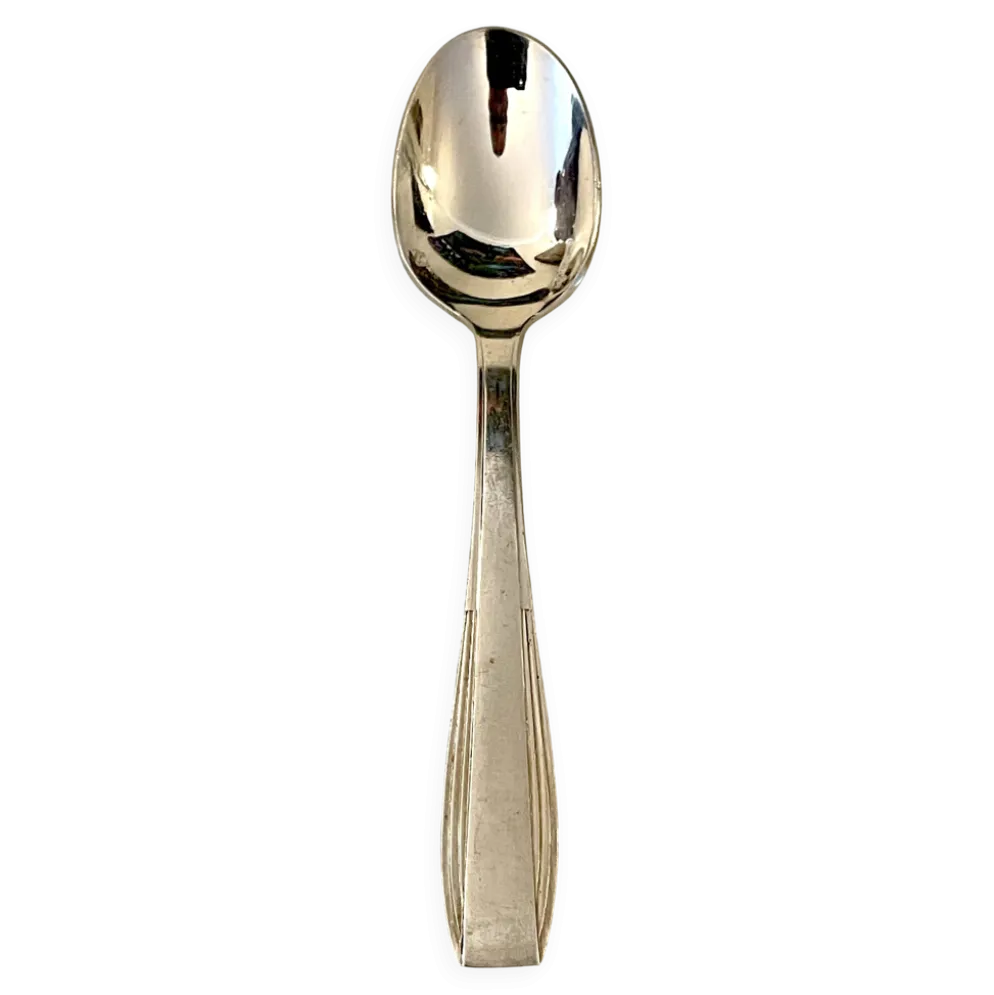 12 petites cuillères anciennes métal argenté Christofle - Art déco