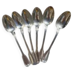 Petites Cuillères Charles Roux Paris en Métal Argenté - Modèle Filet Vieux