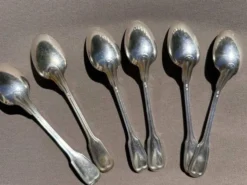 Petites Cuillères Charles Roux Paris en Métal Argenté - Modèle Filet Vieux