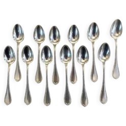 12 petites cuillères Christofle métal argenté (style Louis XVI Rubans)
