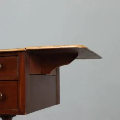 Petite table ancienne victorienne en acajou avec incrustations, Angleterre, XIXe siècle