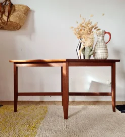 Petite table basse / Bout de canapé géométrique années 50-60